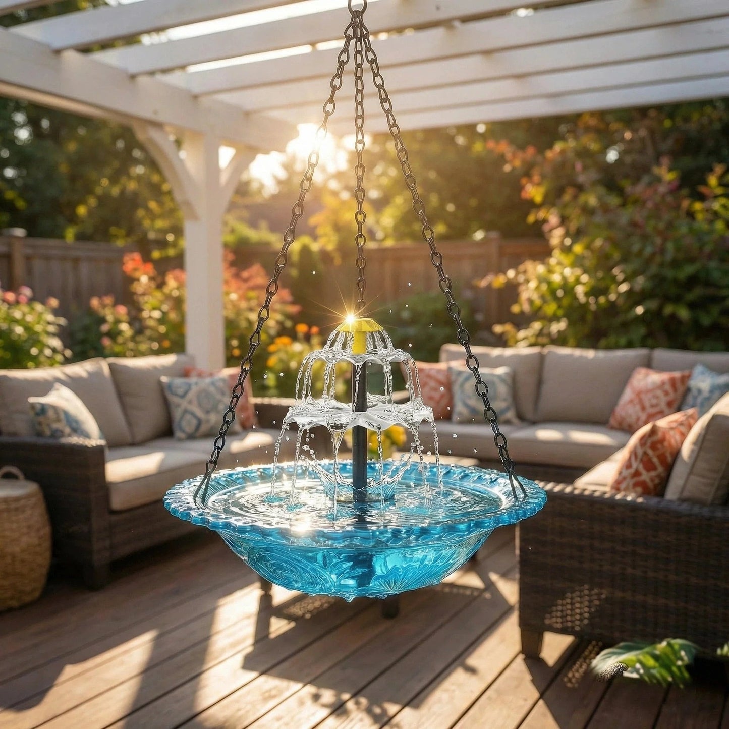š„š„Solar Cascade Hanging Bird Bath FountainšBuy 2 Free Shipping