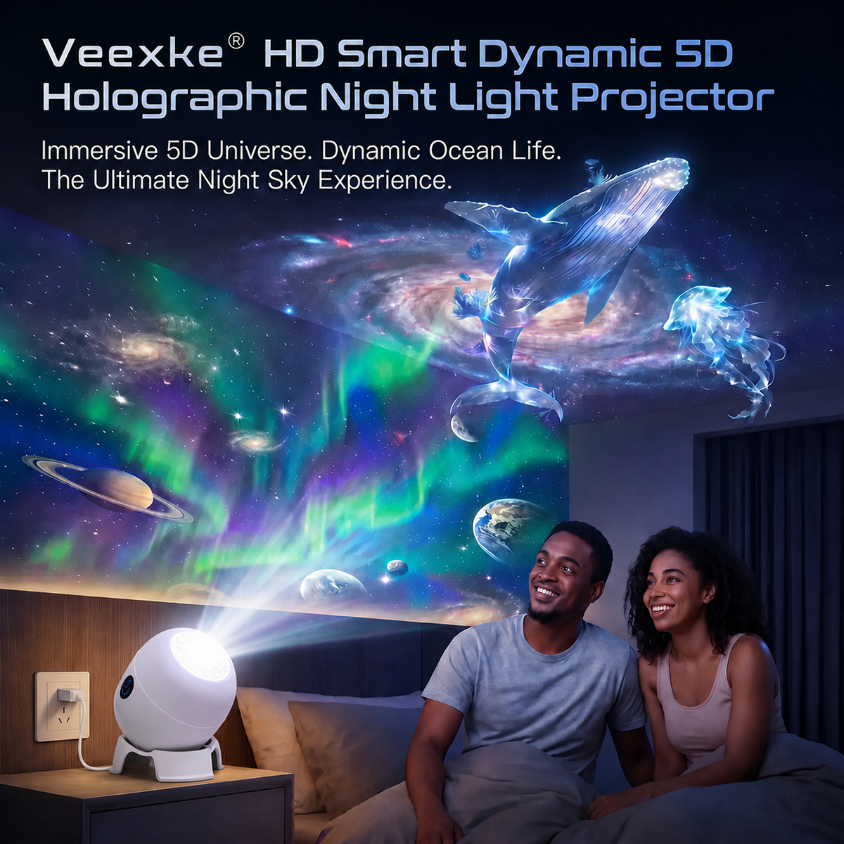 LAST DAY 50% OFF🪐🌌Veexke® 2026 Newest 5D Galaxy Ocean Projector