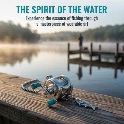 🎁LAST DAY 50% OFF 😍2026 Newest Collectible Mini Fishing Reel Pendant Necklace for Anglers
