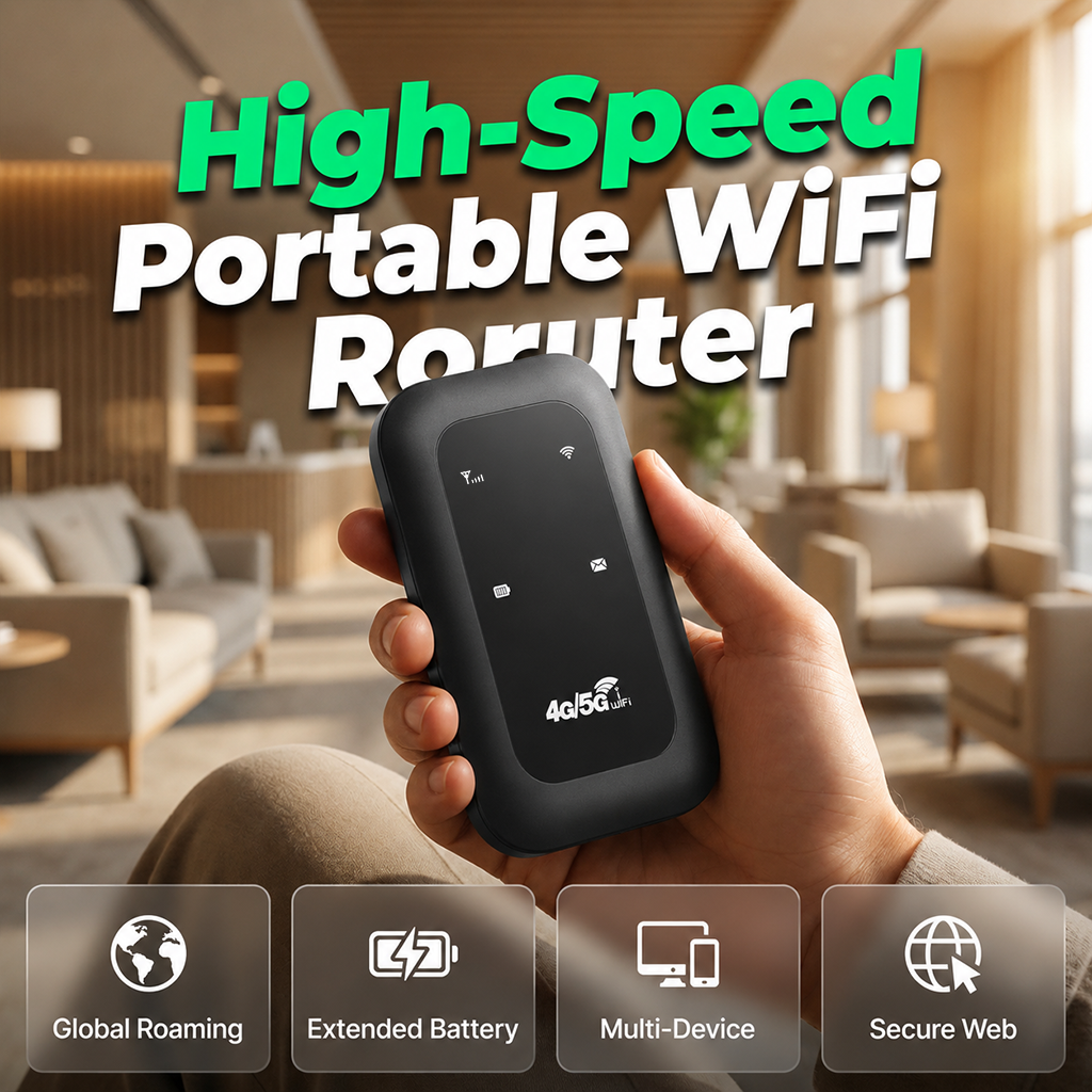 Portable 5G WiFi Router – High-Speed Mobile Wireless