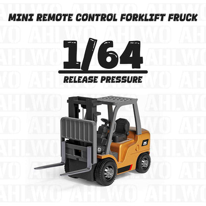 Mini RC Forklift Toy with Adjustable Alloy Fork & Remote Control