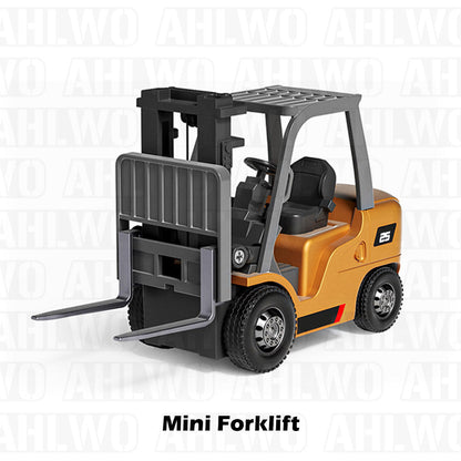 Mini RC Forklift Toy with Adjustable Alloy Fork & Remote Control