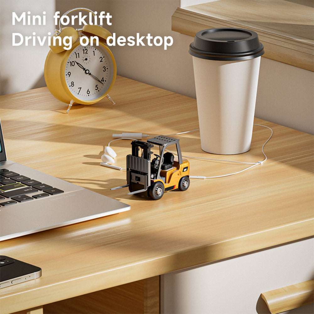 Mini RC Forklift Toy with Adjustable Alloy Fork & Remote Control