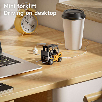 Mini RC Forklift Toy with Adjustable Alloy Fork & Remote Control