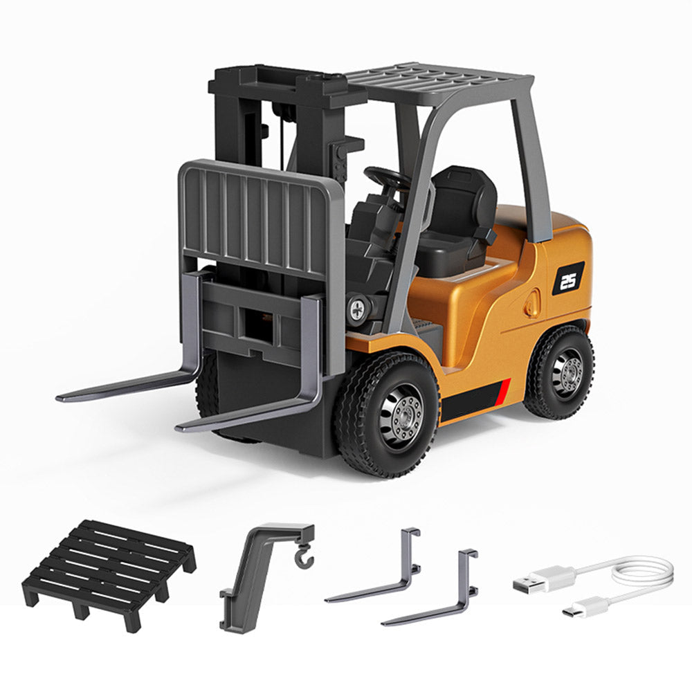 Mini RC Forklift Toy with Adjustable Alloy Fork & Remote Control