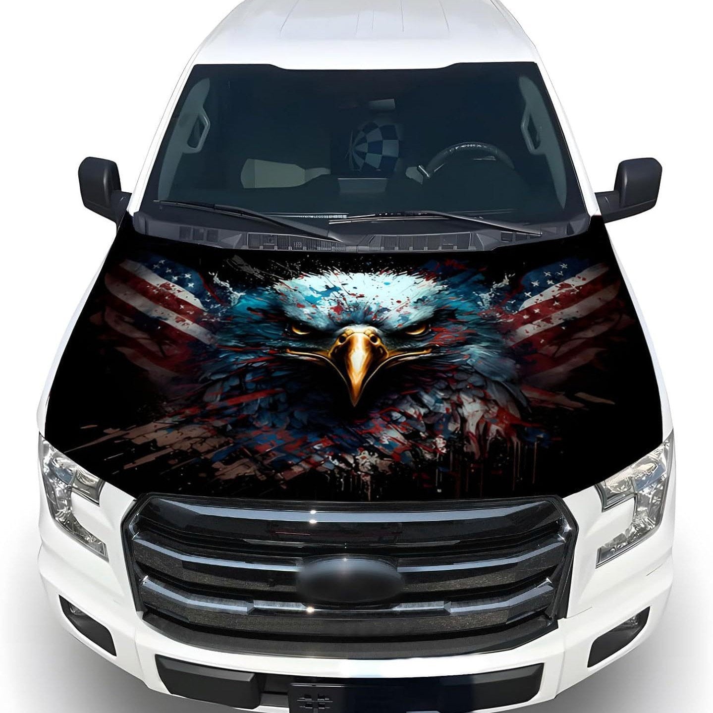 Hot Sale🎉4th Of July Flash Sale 65K+🔥American Car Hood Flag🦅No Glue No Tools🚗 Install in 1 Minute