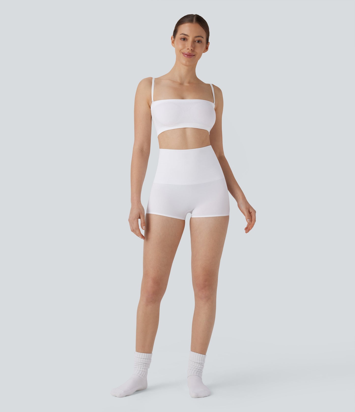 Seamless Flow Waffle Removable Strap Smoothing Lounge Tube Bra