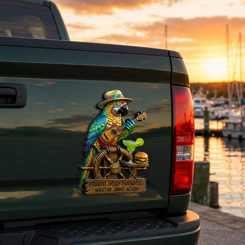 🦜 Hawaiian Parrot Paradise Magnet Sticker