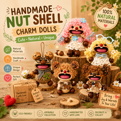 Handmade Pod Shell Charm Doll
