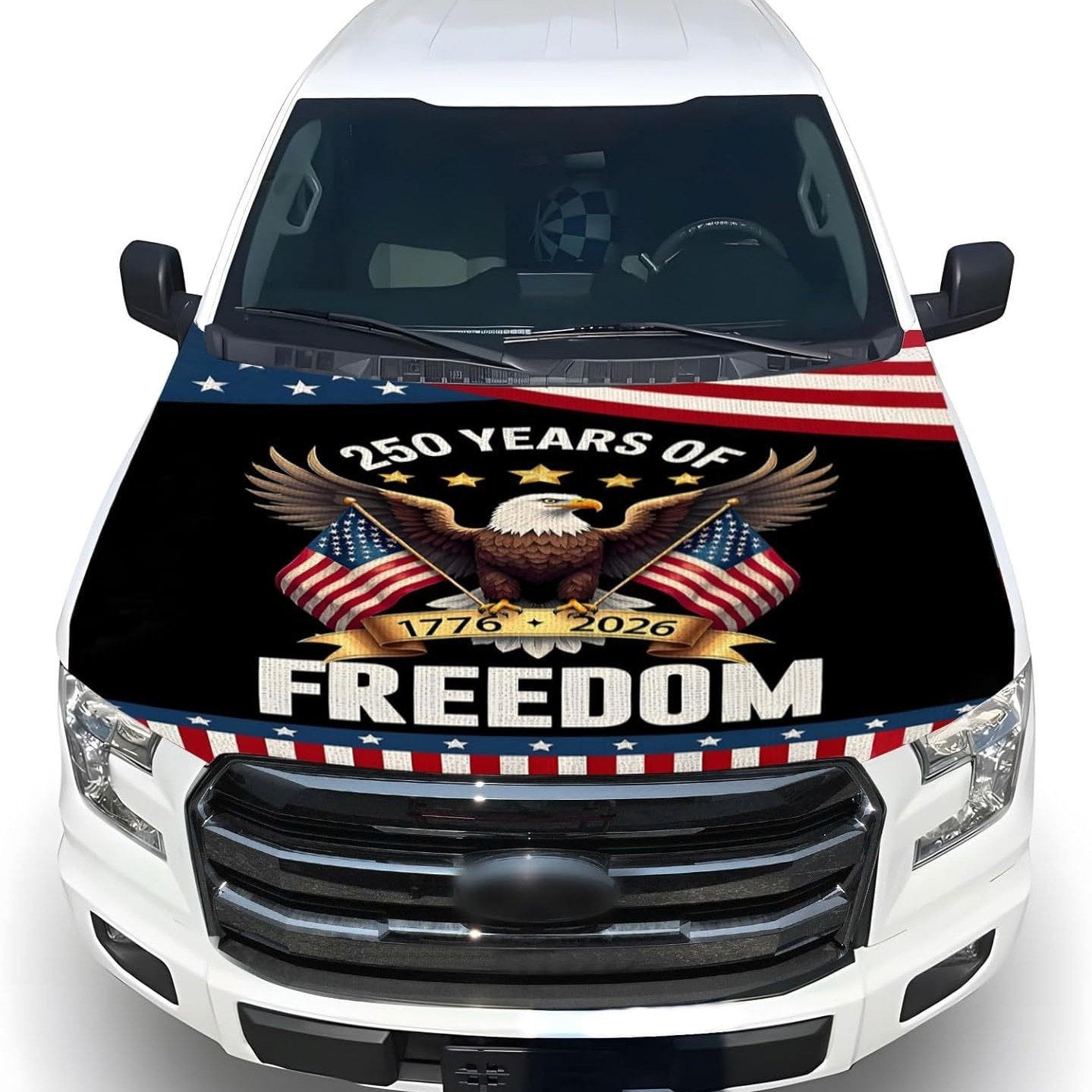 Hot Sale🎉4th Of July Flash Sale 65K+🔥American Car Hood Flag🦅No Glue No Tools🚗 Install in 1 Minute
