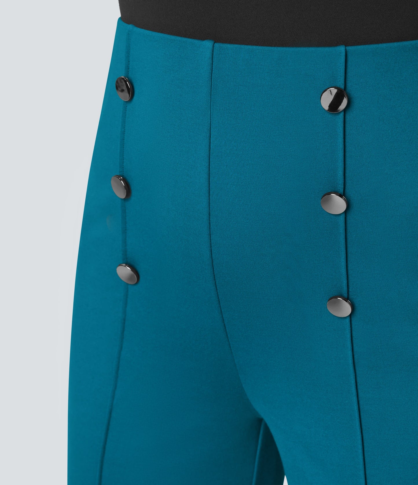 High Waisted Pocket Wide Leg Work Pants