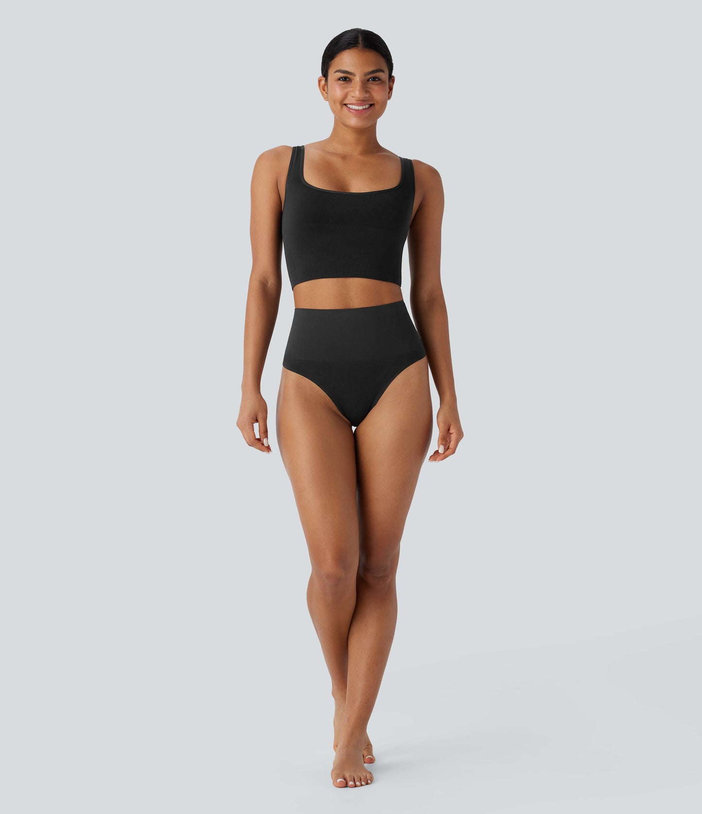 Seamless Flow High Waisted Tummy Control Lounge Shapewear Thong