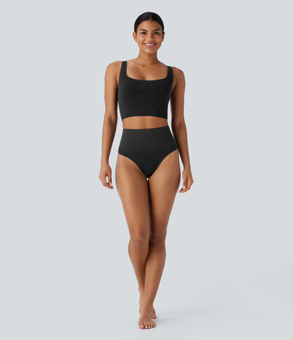 Seamless Flow High Waisted Tummy Control Lounge Shapewear Thong