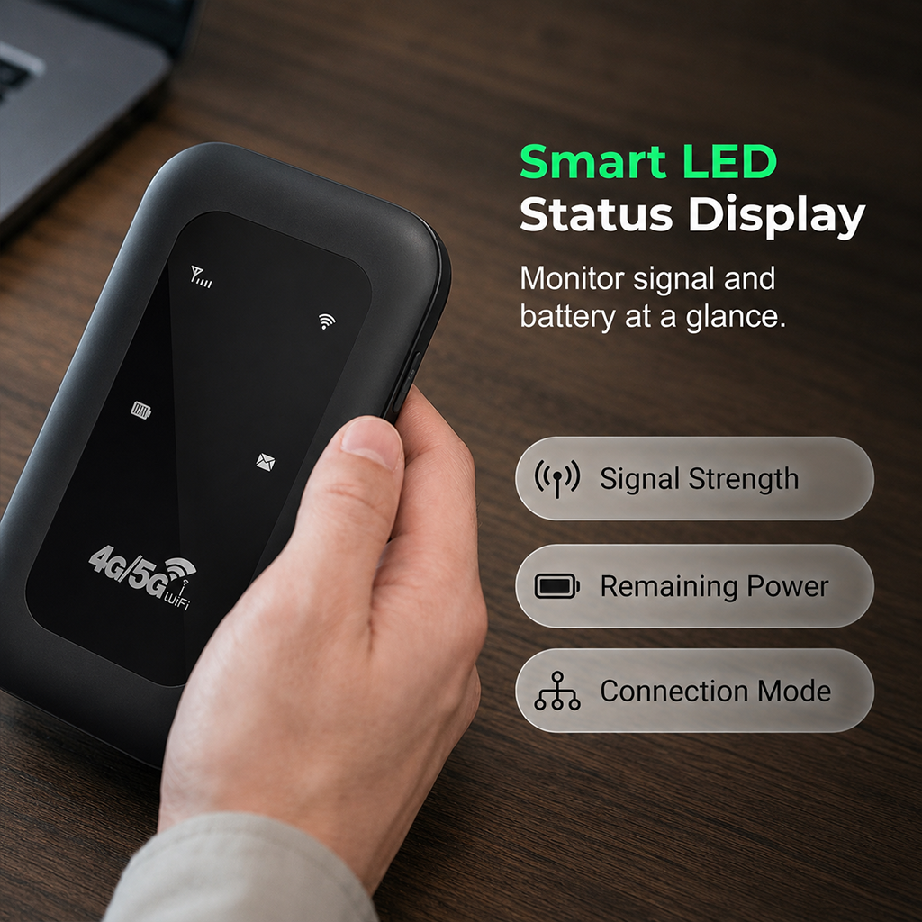 Portable 5G WiFi Router – High-Speed Mobile Wireless
