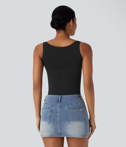 Seamless Flow Square Neck Lounge Shapewear Tank Top