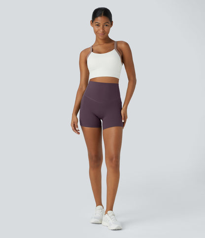 High Waisted Tummy Control Side Pocket Shaping Training Biker Shorts 5''
