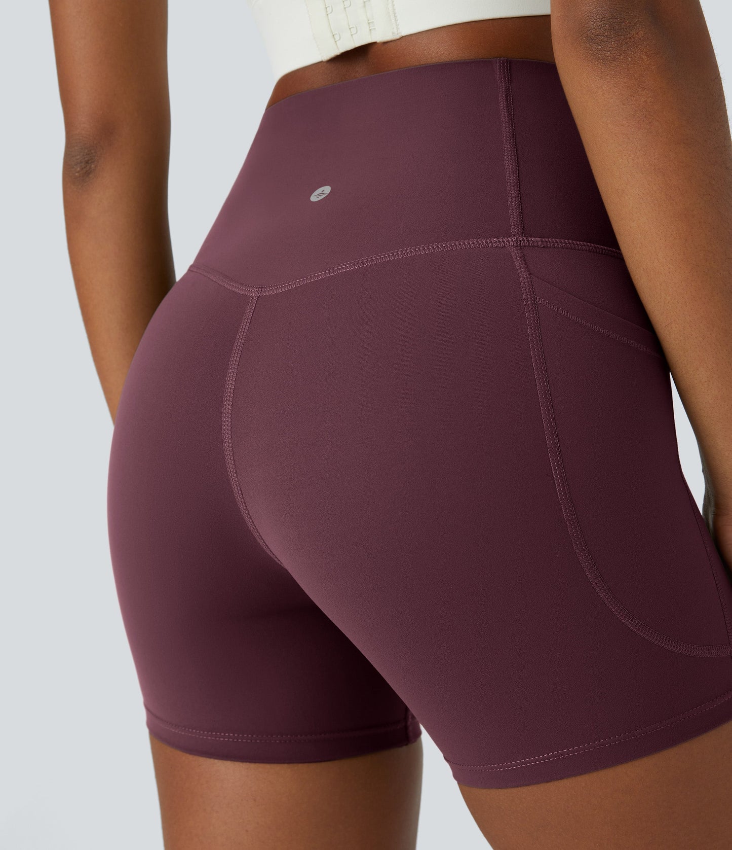 High Waisted Tummy Control Side Pocket Shaping Training Biker Shorts 5''