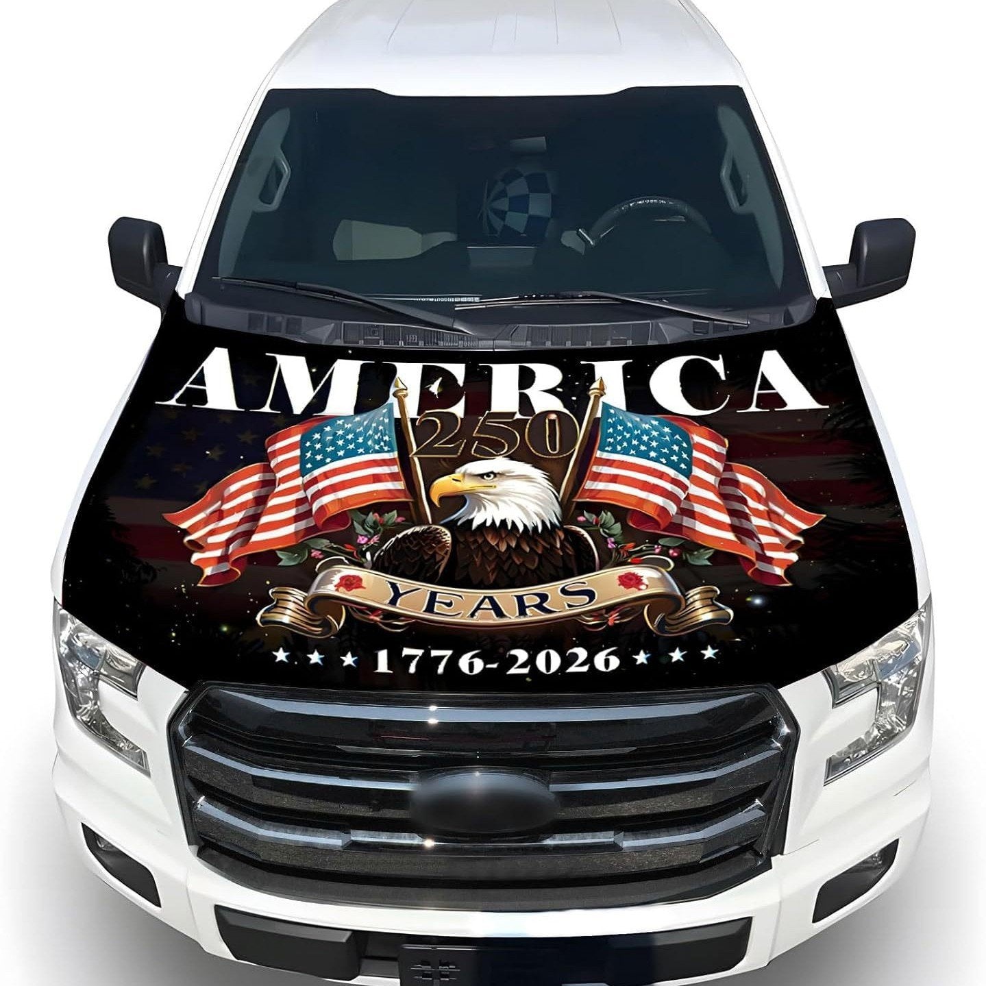 Hot Sale🎉4th Of July Flash Sale 65K+🔥American Car Hood Flag🦅No Glue No Tools🚗 Install in 1 Minute