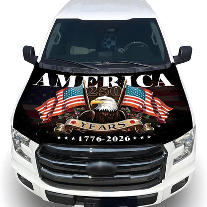 Hot Sale🎉4th Of July Flash Sale 65K+🔥American Car Hood Flag🦅No Glue No Tools🚗 Install in 1 Minute