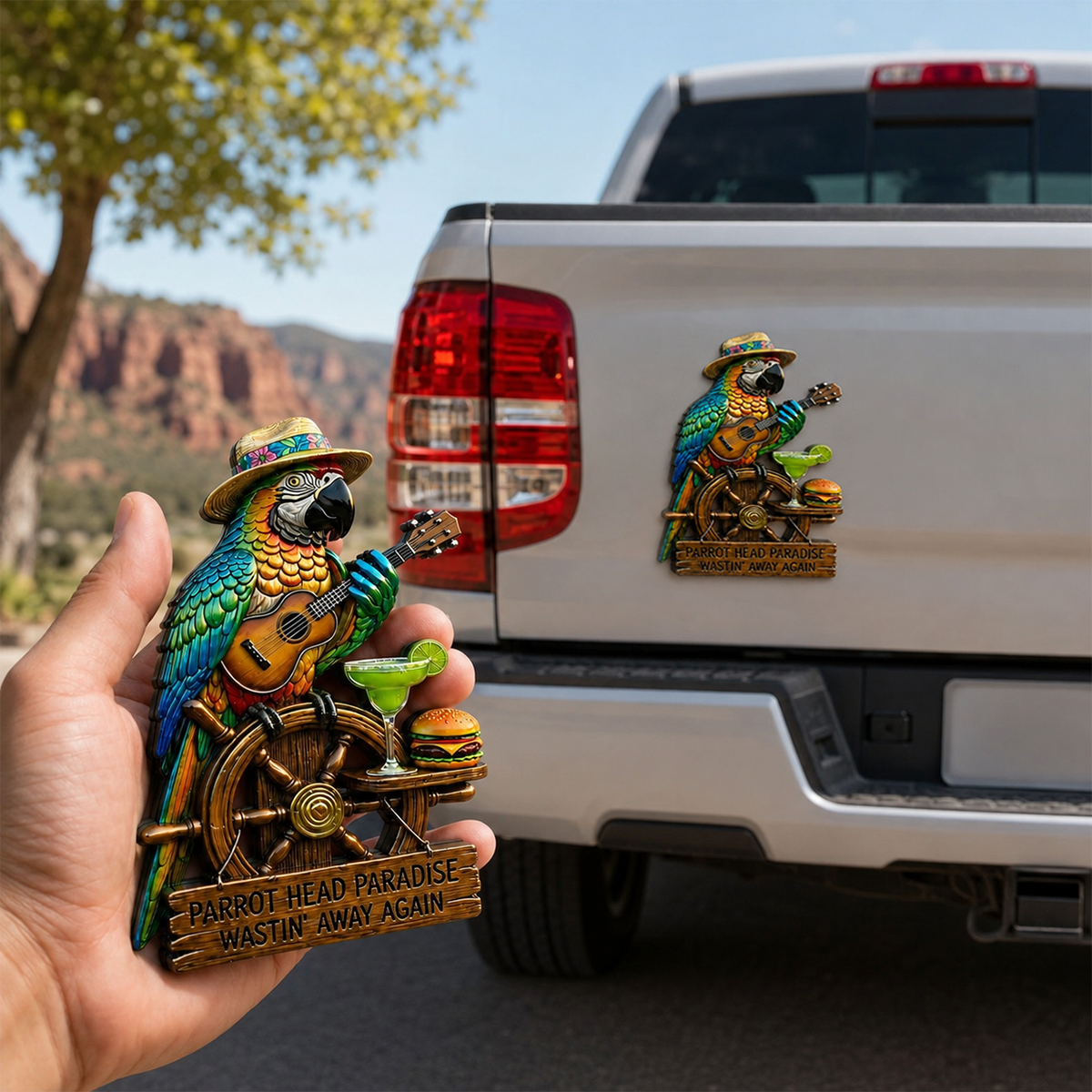 🦜 Hawaiian Parrot Paradise Magnet Sticker