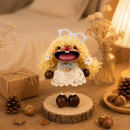 Handmade Pod Shell Charm Doll