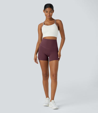 High Waisted Tummy Control Side Pocket Shaping Training Biker Shorts 5''
