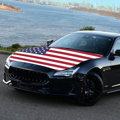 Hot Sale🎉4th Of July Flash Sale 65K+🔥American Car Hood Flag🦅No Glue No Tools🚗 Install in 1 Minute