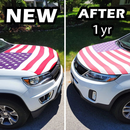 Hot Sale🎉4th Of July Flash Sale 65K+🔥American Car Hood Flag🦅No Glue No Tools🚗 Install in 1 Minute