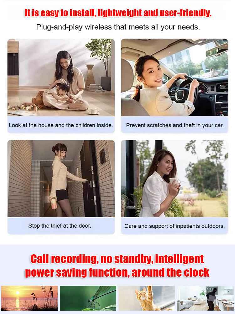 💥 Mini Hidden Camera with Night Vision | Instant Setup | Real-Time Monitoring |📱 HD Clarity