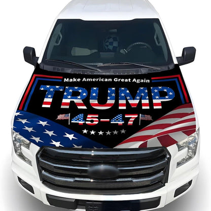 Hot Sale🎉4th Of July Flash Sale 65K+🔥American Car Hood Flag🦅No Glue No Tools🚗 Install in 1 Minute
