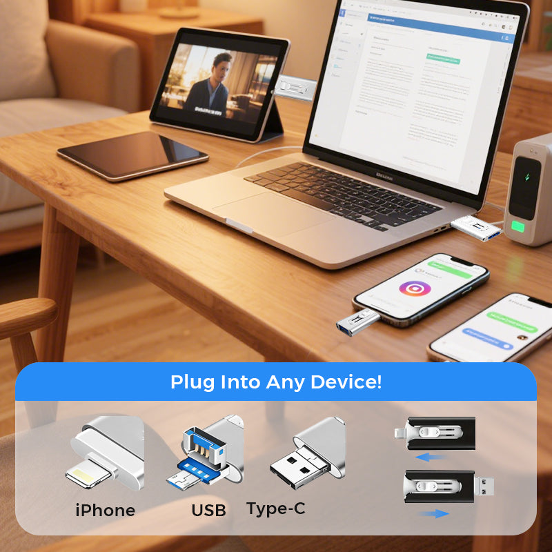 4-in-1 Flash Drive USB Memory Set for external storage 📀 - Complete for storing and transporting files! 🚀 🚀