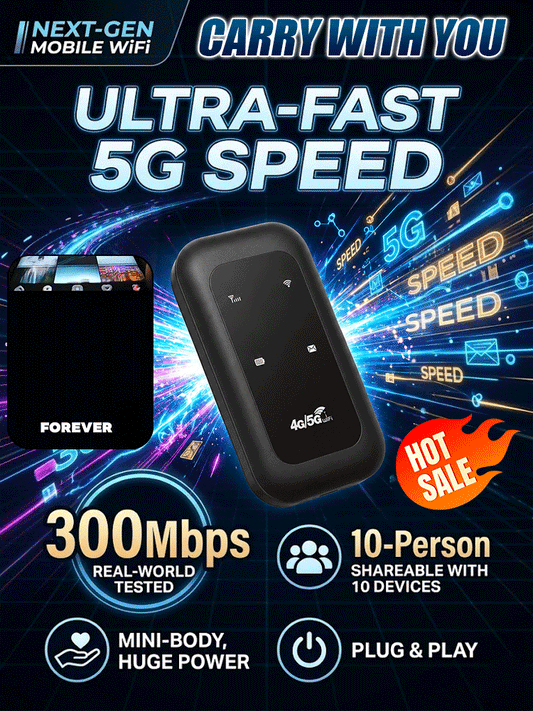 Portable 5G WiFi Router – High-Speed Mobile Wireless Internet Hotspot