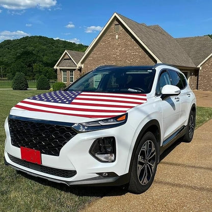 Hot Sale🎉4th Of July Flash Sale 65K+🔥American Car Hood Flag🦅No Glue No Tools🚗 Install in 1 Minute