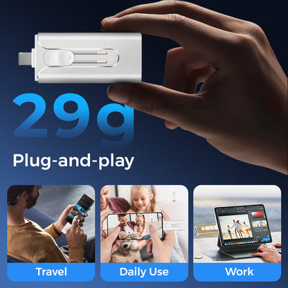 4-in-1 Flash Drive USB Memory Set for external storage 📀 - Complete for storing and transporting files! 🚀 🚀