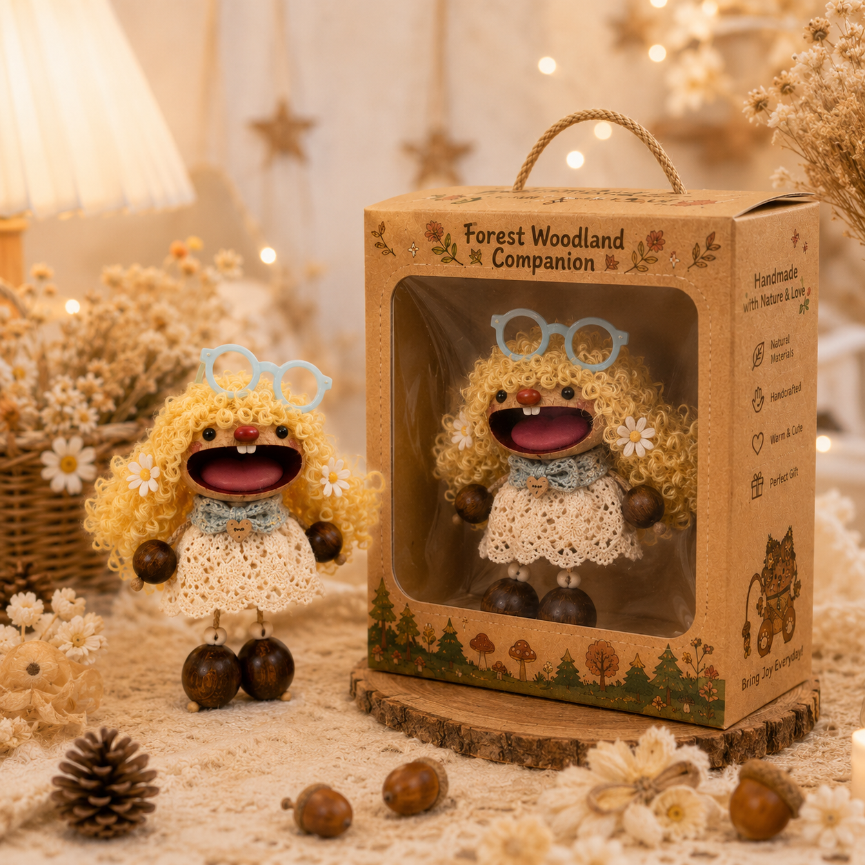 Handmade Pod Shell Charm Doll