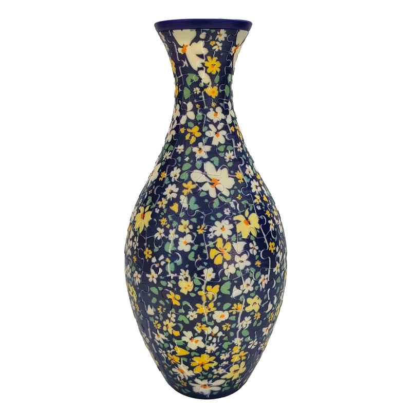 3D Flower Vase Puzzle with Curved Interlocking Pieces