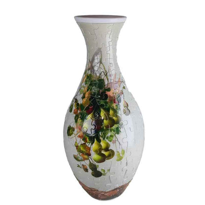 3D Flower Vase Puzzle with Curved Interlocking Pieces
