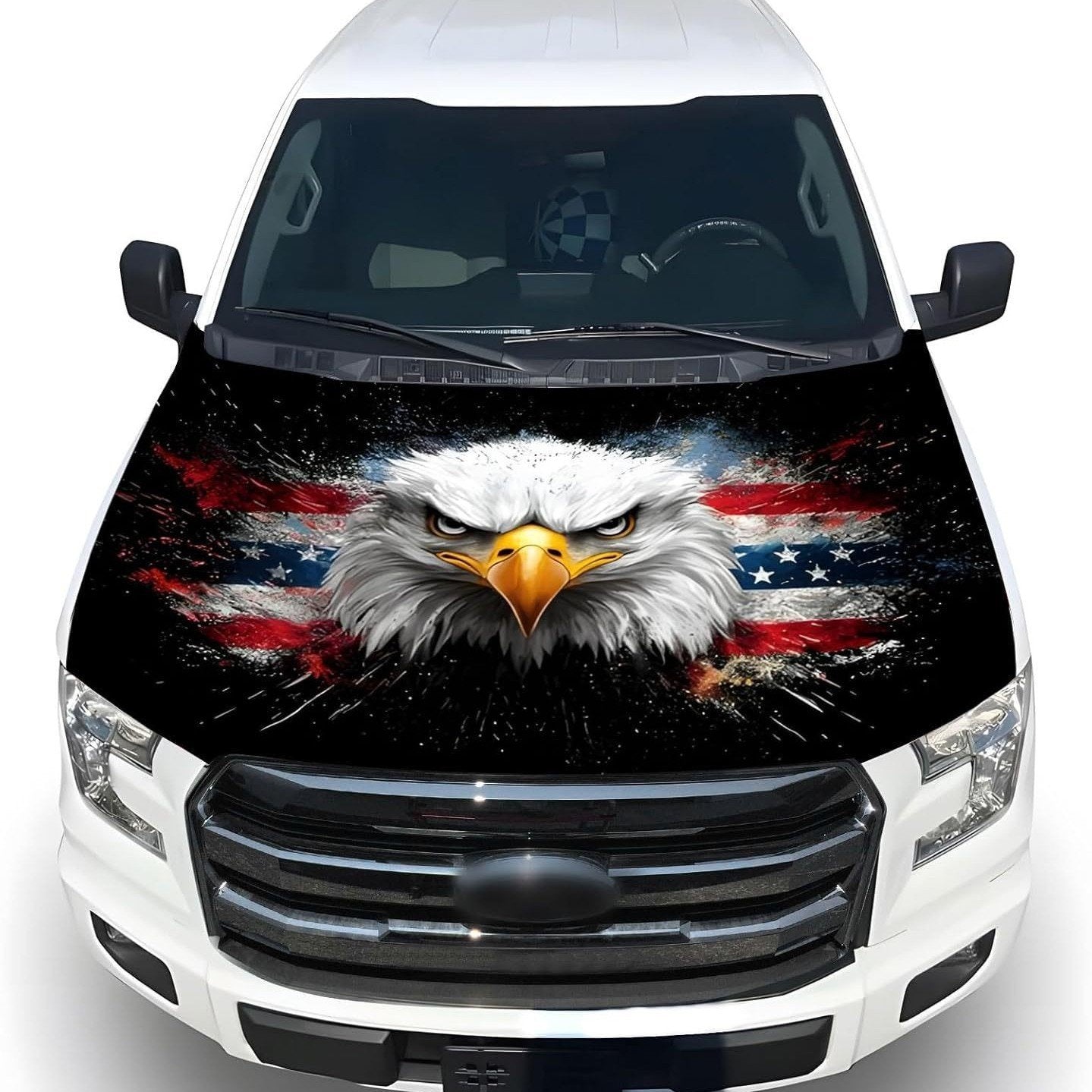 Hot Sale🎉4th Of July Flash Sale 65K+🔥American Car Hood Flag🦅No Glue No Tools🚗 Install in 1 Minute