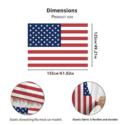 Hot Sale🎉4th Of July Flash Sale 65K+🔥American Car Hood Flag🦅No Glue No Tools🚗 Install in 1 Minute