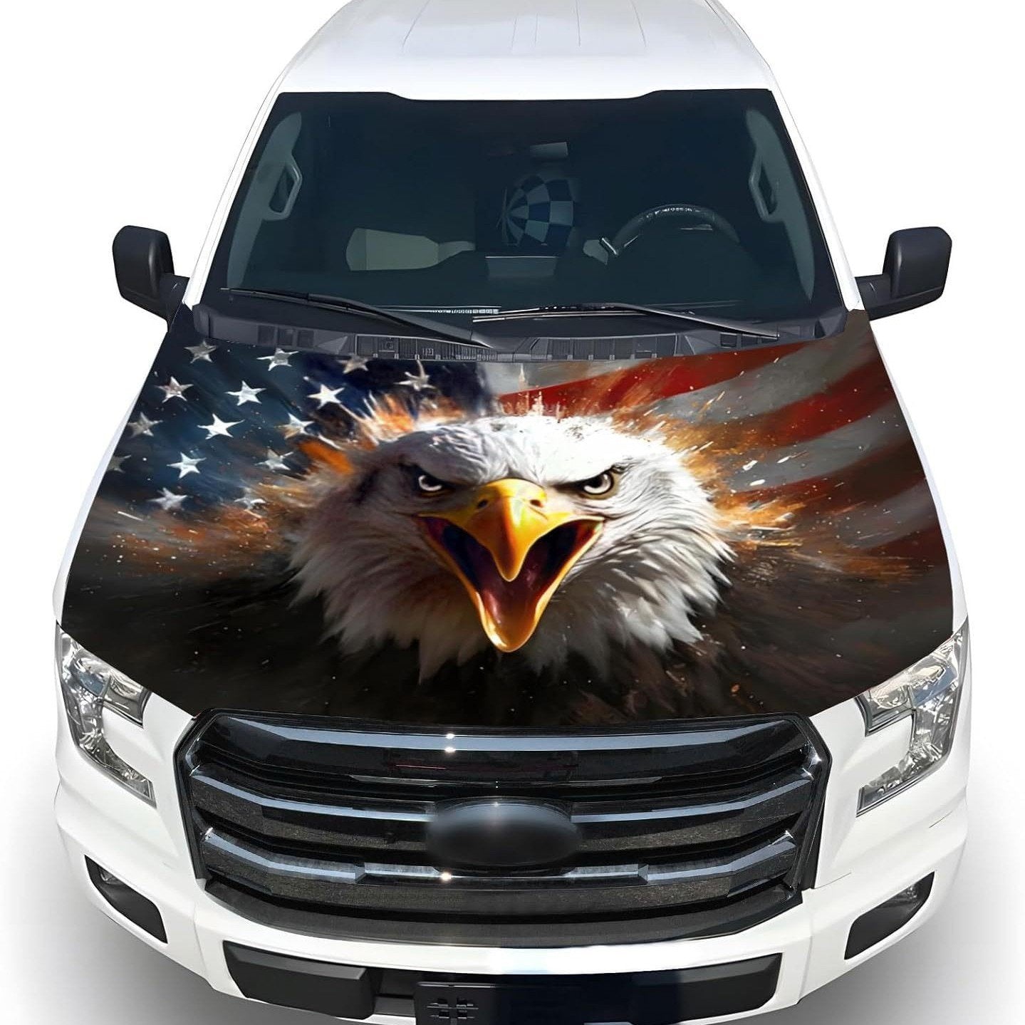 Hot Sale🎉4th Of July Flash Sale 65K+🔥American Car Hood Flag🦅No Glue No Tools🚗 Install in 1 Minute