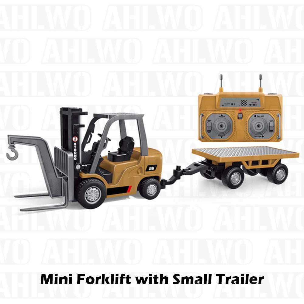Mini RC Forklift Toy with Adjustable Alloy Fork & Remote Control