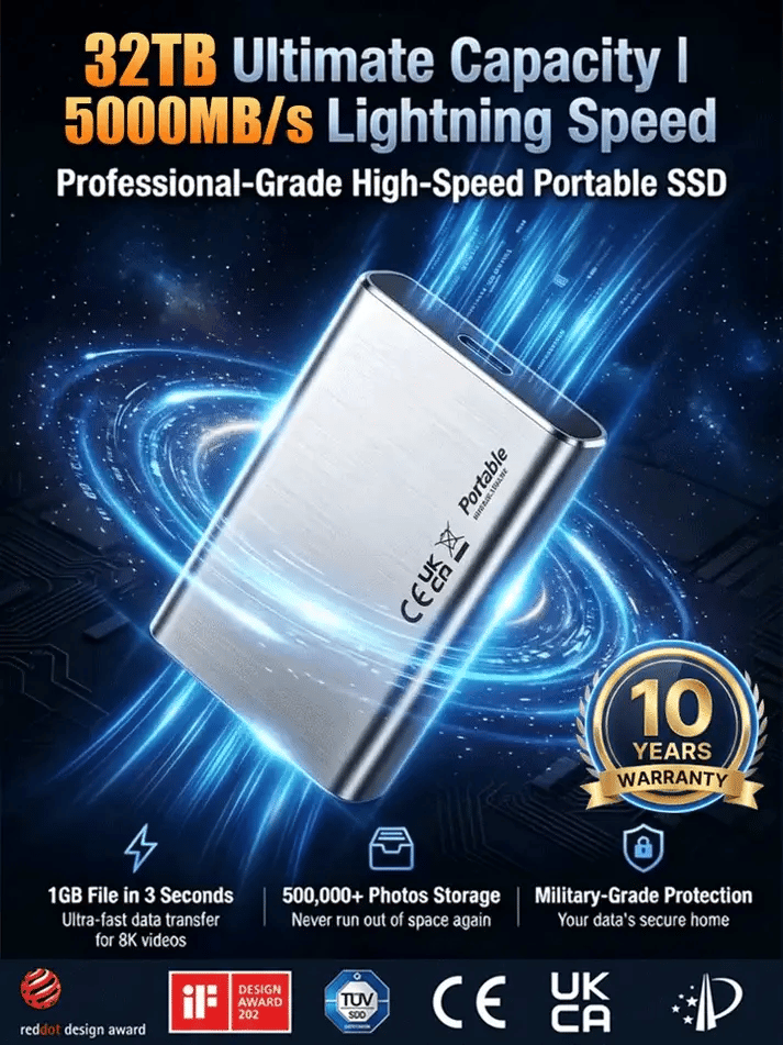 🏆Flash Sale⚡50K+ SOLD! Almost Gone🔥32TB High-speed Portable SSD Next-Generation