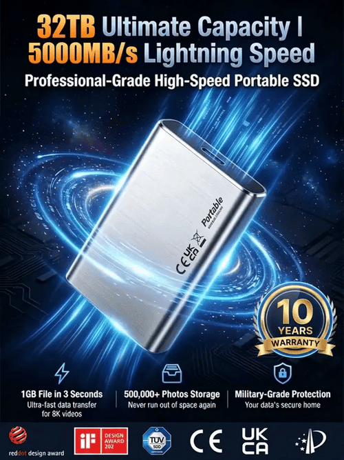 🏆Flash Sale⚡50K+ SOLD! Almost Gone🔥32TB High-speed Portable SSD Next-Generation