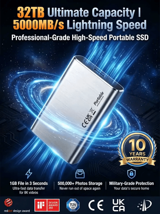 🏆Flash Sale⚡50K+ SOLD! Almost Gone🔥32TB High-speed Portable SSD Next-Generation
